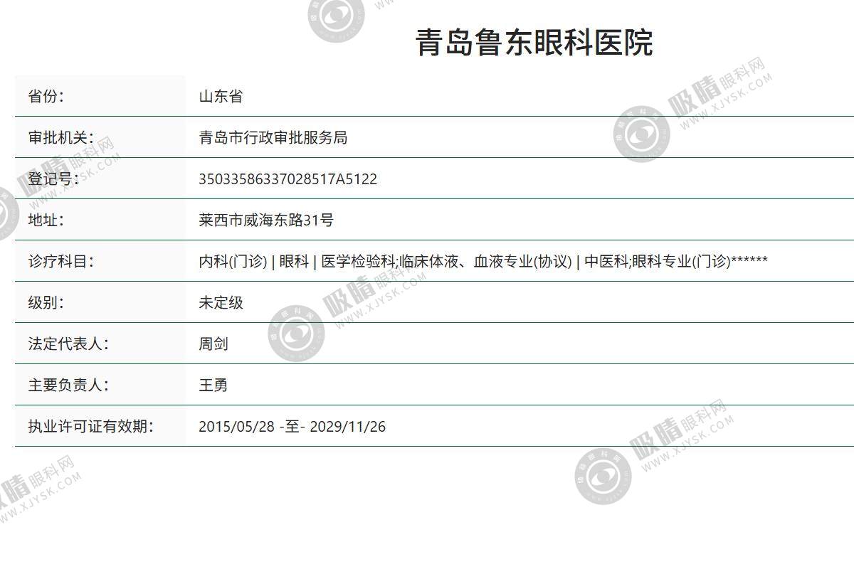 青岛鲁东眼科医院是公立还是私立？